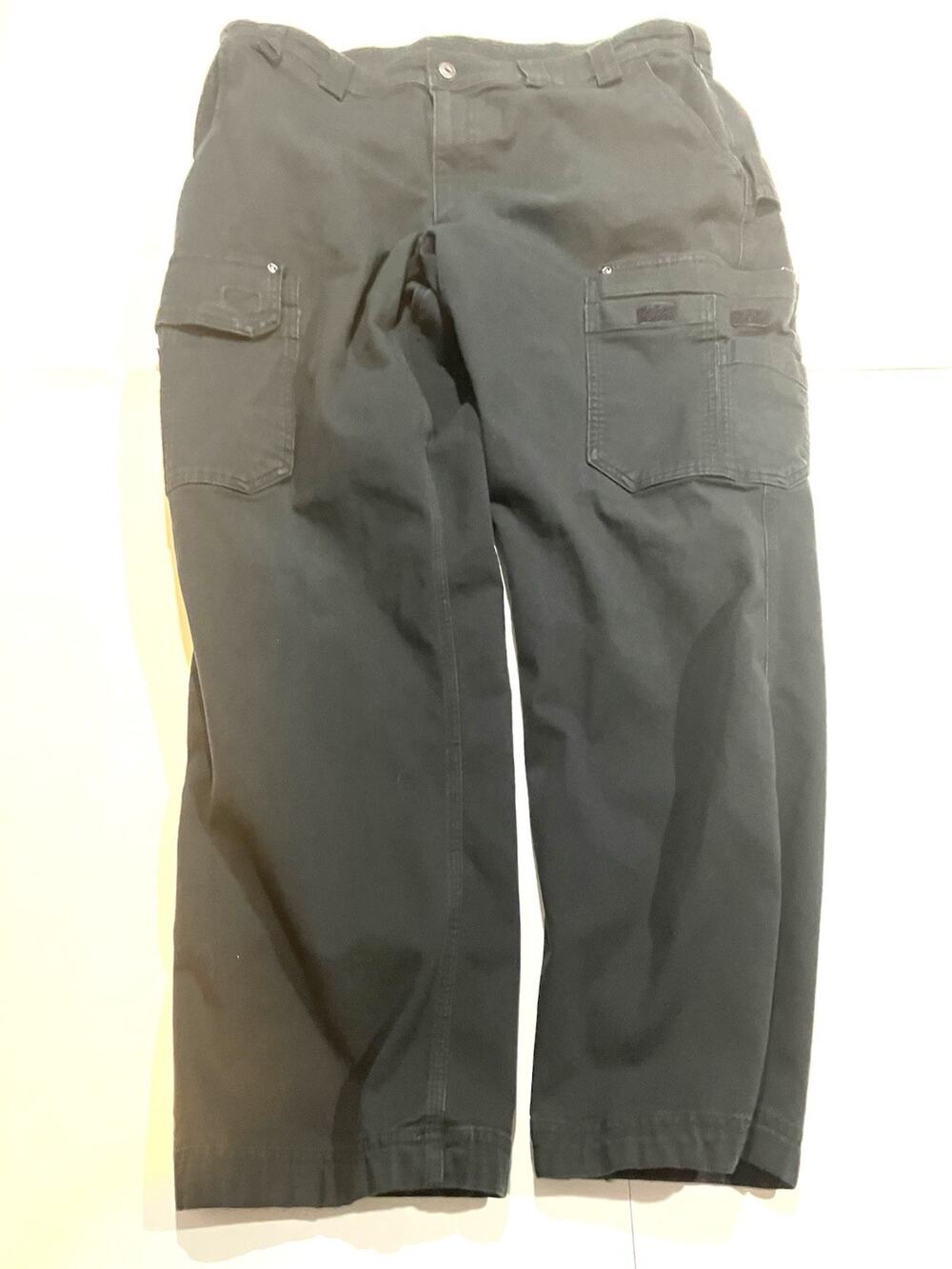 Duluth Pants Mens 40X32 (Fits 40x28) Black Cargo Flex Fire Hose Workwear